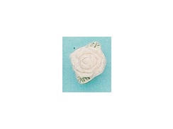 White Rose - Teeny Tiny Peruvian Ceramic Bead 