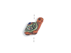 Orange Turtle - Teeny Tiny Peruvian Ceramic Beads 
