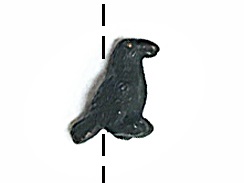 Raven  - Teeny Tiny Peruvian Ceramic Bead