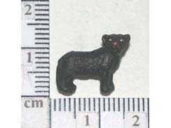 Black Panther - Teeny Tiny Peruvian Ceramic Bead 14mm