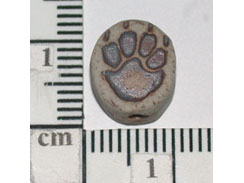 Wolf Paw  - Teeny Tiny Peruvian Ceramic Bead