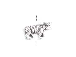 White Tiger - Teeny Tiny Peruvian Ceramic Bead 