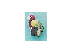 Green Parrot - Teeny Tiny Peruvian Ceramic Bead