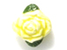 Yellow Rose - Teeny Tiny Peruvian Ceramic Bead 