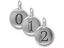 Number Charms - Silver Plated
