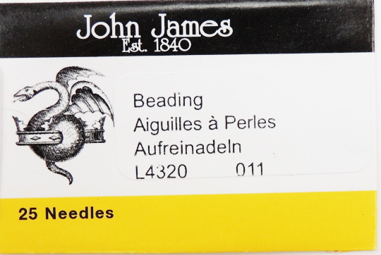 #11 John James English Beading Needles Pack of 25
