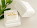 Proposal Ring Box Velvet Vintage Handmade Bride' s Ring Bearer Box, Ivory Color, Square, hold 1 Ring