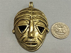 Afrfican Mask Pendants Brass