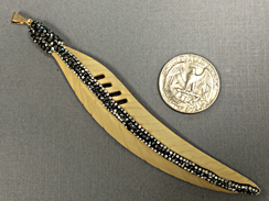 Ex Large 4" AAA Quality Rhinestone Pave Set Encrusted Bone feather