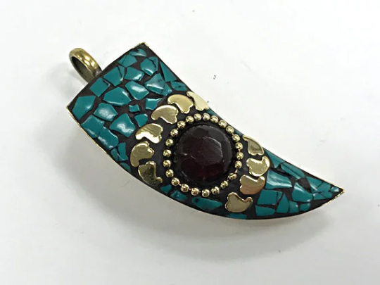 Tibetan inlay Pendant