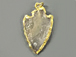 Arrowhead Crystal Quartz Pendant Gold Plated Edged - AP213