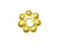 25 4mm Bright Vermeil Daisy Spacers