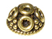 Vermeil Rope Edged Beadcap w/ Circle Design and Triangle Dot Detail