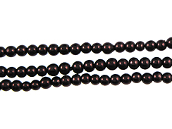 Maroon 3.5mm Round Glass Pearls