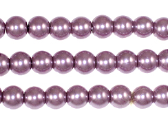 Lavender 8mm Round  Glass Pearls