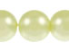 Light Cream 14mm Round  Glass Pearls